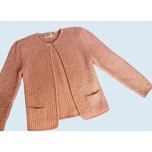 Vintage JOHN WANAMAKER Pink Cardigan Sweater 50s / 60s Sz S